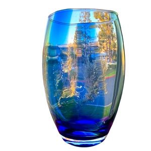 PartyLite SPRING ART GLASS HURRICANE VASE Poland